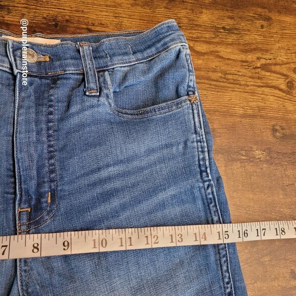 Madewell Jeans 27 Roadtripper 10" Waterford Wash M0572 Tummy Control Raw Hem - Picture 8 of 12